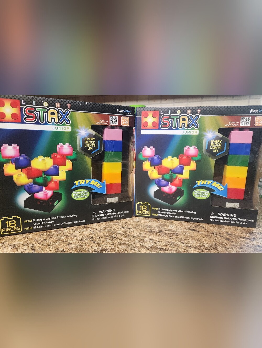 Junior Light-Up Building Blocks - Multicolor